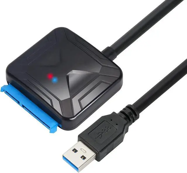 Main image of SATA to USB 3.0 Adapter Cable for 2.5 3.5 Inch HDD and SSD,VCOM SATA to USB Adapter 3.5 Inch USB 3.0 SATA III Hard Drive Adapter Cable Support UASP, Only Support 12V/2A Power(Black)