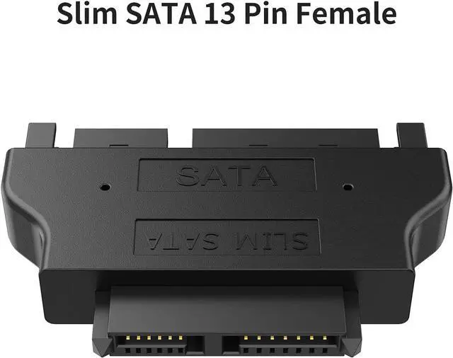 Alt view image 4 of 7 - CableCreation SATA 22Pin Male to Slim SATA 13Pin Female Adapter, Slim SATA Adapter, 2.5 Sata 22Pin to Slim 13pin Female Converter
