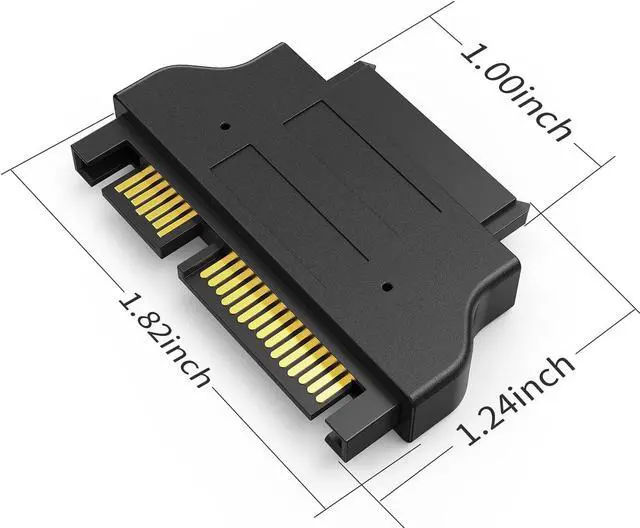 Alt view image 5 of 7 - CableCreation SATA 22Pin Male to Slim SATA 13Pin Female Adapter, Slim SATA Adapter, 2.5 Sata 22Pin to Slim 13pin Female Converter