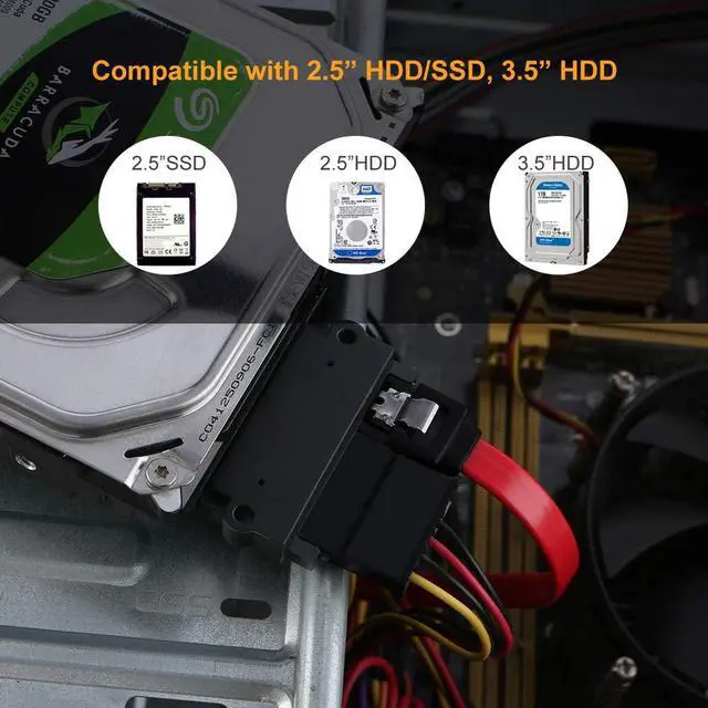 Alt view image 5 of 5 - CableCreation 2-Pack SATA 22Pin (7+15 Pin) Male to SATA 22 Pin (7+15Pin) Female Adapter Converter, SATA Male to Female Adapter