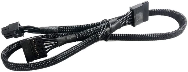 Main image of GinTai 6 pin to 2X SATA DRIVER POWER cable Replacement for EVGA SuperNOVA 750 450-850 G2 G3 B3