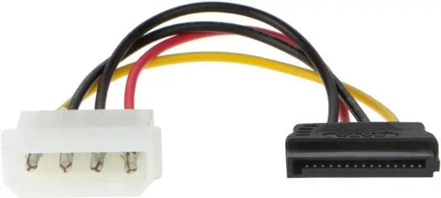Alt view image 3 of 5 - CableCreation Molex to SATA, [5-Pack] 4-Inch 4 Pin Molex to SATA Power Cable Adapter