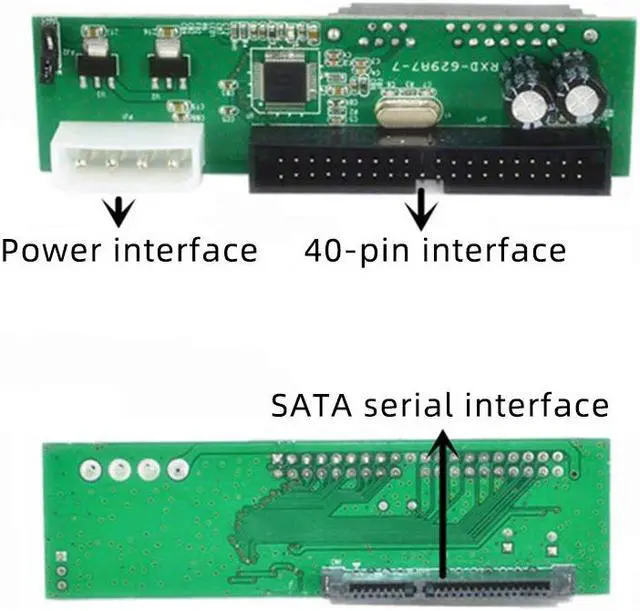 Alt view image 5 of 5 - Pata IDE to Sata Hard Drive Interface Adapter Converter 7+15 Pin 3.5/2.5" DVD HDD Parallel to Serial ATA for CD-ROM/CD-RW/DVD/DVD-RAM/HDD(Wide Board)