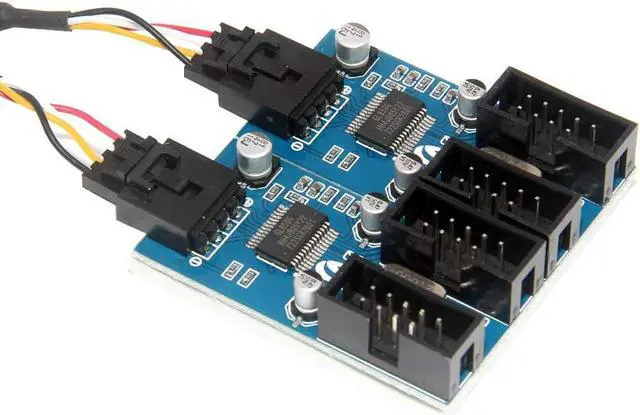 Alt view image 2 of 4 - XT-XINTE Motherboard USB 2.0 9pin Header 1 to 2/4 Extension Hub Splitter Adapter - Converter MB USB 2.0 Female to 2 or 4 Female - 30CM 9-pin Internal Cable Connector Adapter Port Multiplier (1 to 4)