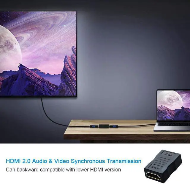 Alt view image 5 of 7 - HDMI Coupler 2 Pack, CableCreation 4K HDMI Adapter Female to Female HDMI 2.0 Extender 1080P HDMI Connector for HDTV/Roku/TV Stick&Box /Chromecast /Nintendo Switch Xbox /PS 5 PS4/Oculus Rift VR Headset