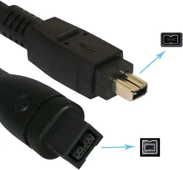 Alt view image 2 of 6 - IEEE 1394 High Speed FireWire Cable iLink DV Cable Firewire 400Mbps/800Mbps IEEE 1394 Cord for Computer Laptop PC To JVC Camcorder SSD Enclosure 1394 Video Capture Card (9Pin to 4Pin 400Mbps,1.5m)