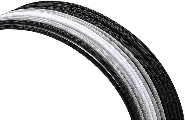 Alt view image 5 of 6 - Sleeve Extension Power Supply Cable Kit 18AWG ATX 24P+ EPS 8-P+PCI-E8-P with Combs for PSU to Motherboard/GPU Fm-NCK3 (Black Silver White)