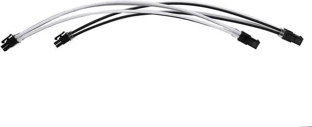 Alt view image 6 of 6 - Sleeve Extension Power Supply Cable Kit 18AWG ATX 24P+ EPS 8-P+PCI-E8-P with Combs for PSU to Motherboard/GPU Fm-NCK3 (Black Silver White)