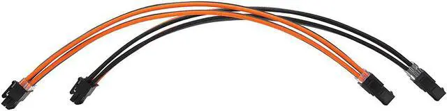 Alt view image 6 of 6 - FormulaMod Sleeve Extension Power Supply Cable Kit 18AWG ATX 24P+ EPS 8-P+PCI-E8-P with Combs for PSU to Motherboard/GPU Fm-NCK3 (Black Orange Grey)
