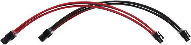 Alt view image 6 of 6 - Sleeve Extension Power Supply Cable Kit 18AWG ATX 24P+ EPS 8-P+PCI-E8-P with Combs for PSU to Motherboard/GPU Fm-NCK3 (Black Grey Red)