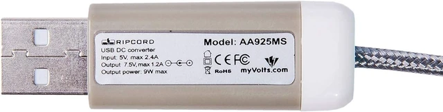 Alt view image 4 of 5 - myVolts Ripcord USB to 7.5V DC Power Cable Compatible with Fujitsu ScanSnap S1300, S1300i, S1300N Scanner