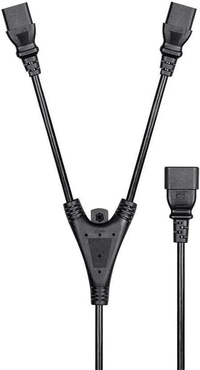 Alt view image 11 of 14 - Monoprice 6ft 18AWG Power Extension Cord Splitter Cable  10A (IEC 60320 C14 to 2x IEC 60320 C13)