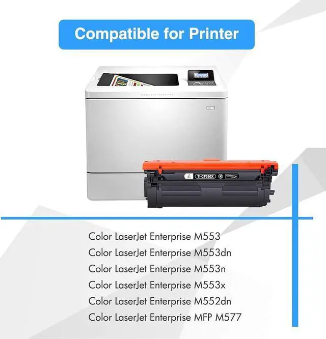 Alt view image 2 of 6 - TRUE IMAGE Compatible Toner Cartridge Replacement for HP 508X CF360X CF361X CF362X CF363X 508A Color Enterprise M553dn M577 M553X M553N M553 Printer Ink (Black Cyan Yellow Magenta 4-Pack)