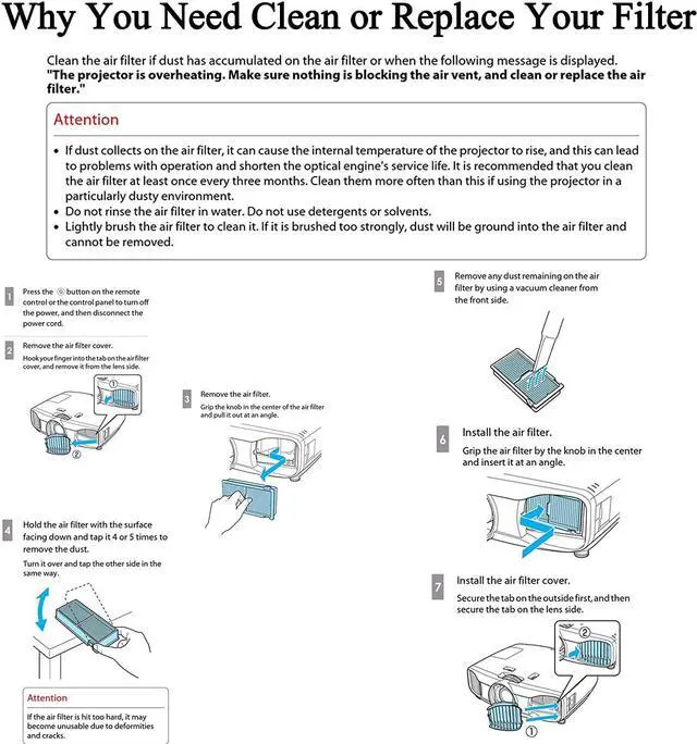 Alt view image 4 of 4 - ELPAF39 V13H134A39 Projector Air Filter for EH-TW7000 EH-TW7100 EH-TW9400 EH-TW9000 EH-LS10000 EH-LS10500 EH-TW6200 TW6600 TW7200 TW8200 TW9200 TW6700 TW6800 TW7300 TW8000 Projector Filter