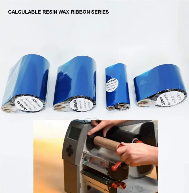 Alt view image 7 of 7 - DEFMATE 12 Count Pack 4.33" x 1476' Thermal Wax Ribbon Core 1" Enhanced Wax Resin for Zebra Desktop Printer S4M Z4M 105SE 105S 105SL 105SLPlus 160S S500 S600