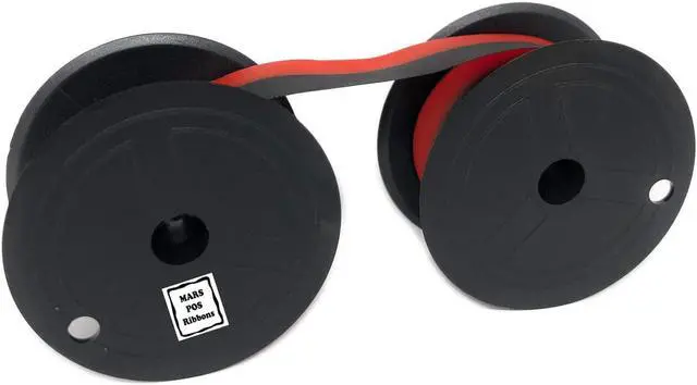 Alt view image 3 of 7 - Mars POS Ribbons Compatible with Calculator Spool Ribbon Replacement for Universal GR24BR Ribbon (Black Red, 2 Pack)