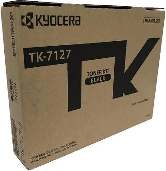 Main image of Kyocera 1T02V70US0 Model TK-7127 Black Toner Kit For use with Kyocera TASKalfa 3212i A3 Monochrome Multifunctional Printer, Up to 20000 Pages Yield at 5% Average Coverage