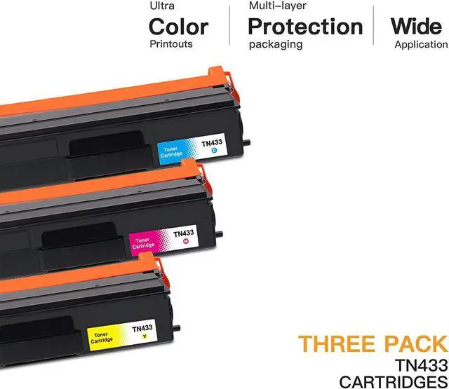Alt view image 2 of 6 - E-Z Ink (TM) Compatible Toner Cartridge Replacement for Brother TN-433 TN433 TN433bk TN431 Compatible with HL-L8260CDW HL-L8360CDW MFC-L8610CDW MFC-L8900CDW (Cyan, Magenta, Yellow, 3 Pack)