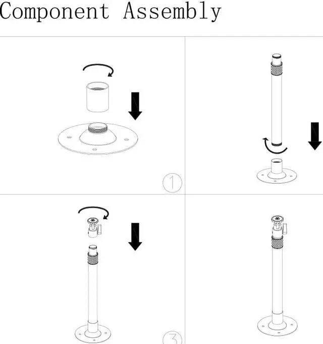 Alt view image 7 of 7 - Projector Ceiling Mount Universal Projector Mount 10.23 - 15.74 Extendable Projector Wall Mount or Bracket with 360 Adjustable Projection Angle 2 Adapters for Different Mounting Holes