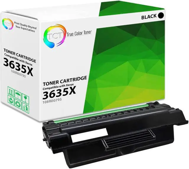 Main image of TCT Premium Compatible Toner Cartridge Replacement for Xerox 108R00795 Black High Yield Works with Xerox Phaser 3635MFP Printers (10,000 Pages)