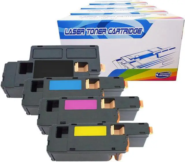 Main image of Inktoneram Compatible Toner Cartridges Replacement for Dell 1250c C1760nw C1765nf C1765nfw 1250c 1350cnw 1355cn 1355cnw ([Black,Cyan,Magenta,Yellow], 4-Pack)