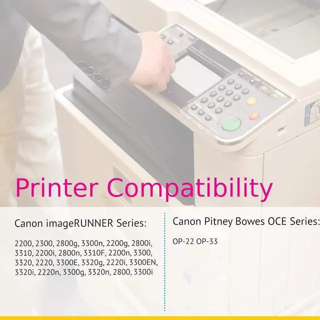 Alt view image 5 of 6 - CS Replacement Compatible with Canon GPR-6 6647A003AA ImageRunner 2220 3300 2200 2800 3320 (Black 2 Pack)