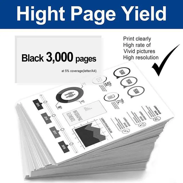 Alt view image 3 of 7 - TN760 High Yield Toner Cartridge TN-760 Replacement for Brother TN-760 TN760 HL-L2350DW HL-L2395DW HL-L2390DW HL-L2370DW MFC-L2750DW MFC-L2710DW DCP-L2550DW Printer Toner (1 Pack)