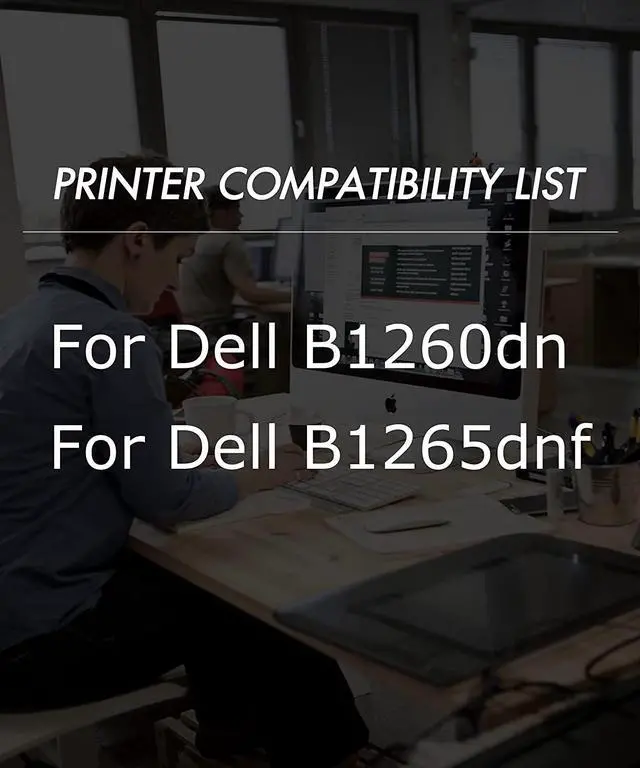 Alt view image 2 of 7 - Ennovor 4-Pack 4xBlack Compatible for Dell 1260 Toner Cartridge B1260x4 Work with B1260 B1260dn B1265dn B1265dnf B1265dfw Mono Printer