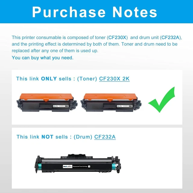Alt view image 2 of 7 - LCL Compatible Toner Cartridge for HP 30X CF230X High Yield (2-Pack, Black) for HP LaserJet Pro M203d, M203dn, 203dw, M230fdw, M230sdn, MFP M227d, M227fdn, M227fdw, 227sdn Printer