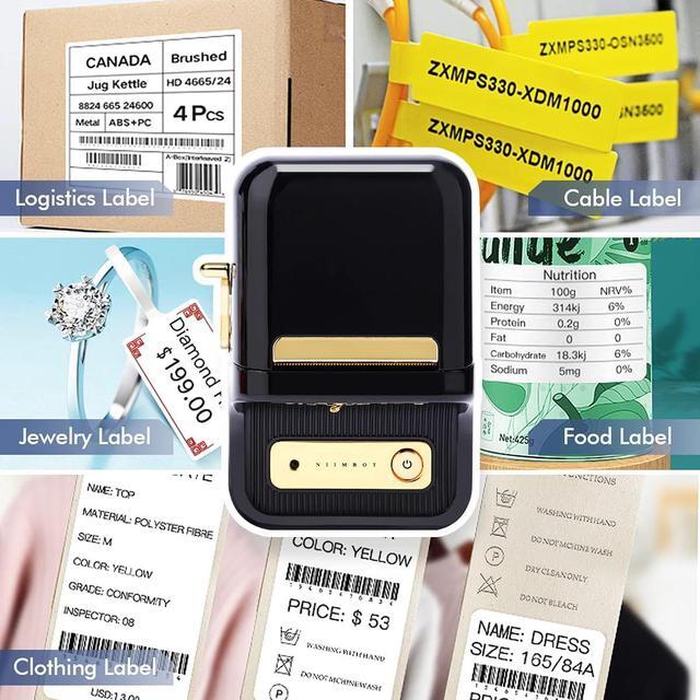 Alt view image 2 of 5 - Smart Label Maker B21 with 230 Labels Bluetooth Thermal Price Barcode Label Printer Mailing Address Labels Machine Compatible with Android & iOS Applied to Organization Home Office Business (Black)