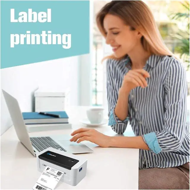 Alt view image 6 of 7 - Thermal Label Printer-4x6 Thermal Shipping Printer Commercial Direct Label Maker Compatible with USPS(USB and Shelf)