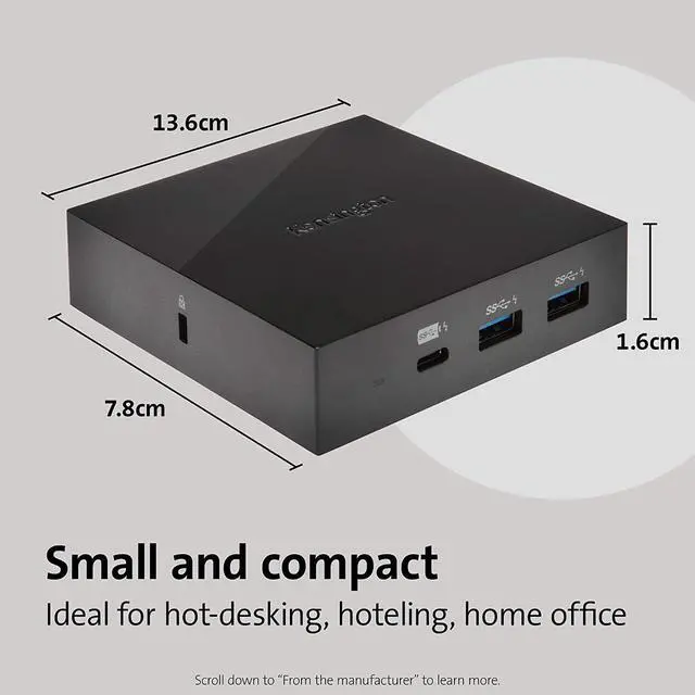 Alt view image 5 of 7 - Kensington SD2000P USB-C Docking Station for Ipad Pro, Windows Laptops, Surface, MacBooks and Chromebooks - Single 4K Video, 135W (K38260NA)