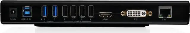 Alt view image 2 of 5 - IOGEAR USB 3.0 9 in 1 Universal Docking Station - Dual Monitor with HDMI n DVI/VGA - 2 x USB 3.0 - 4 x USB 2.0 - Gigabit Ethernet - 3.5mm Audio Out - Laptop - Ultrabook -PCs - Mac - More - GUD300