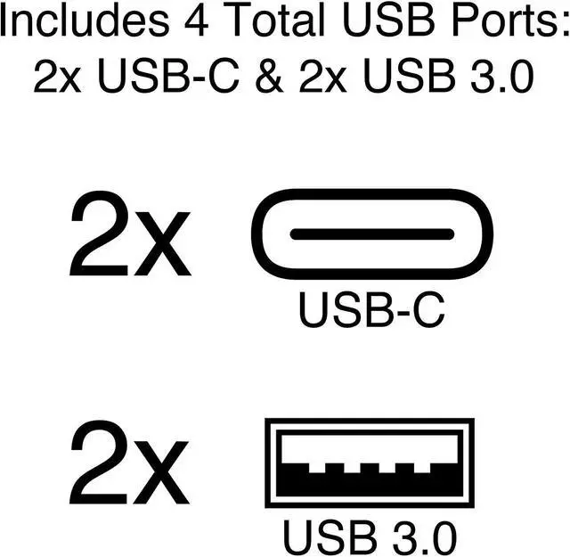 Alt view image 4 of 7 - USB-C® 6-in-1 Mini Docking Station with HDMI®, Ethernet, USB and Power Delivery up to 60W - 4K 30Hz