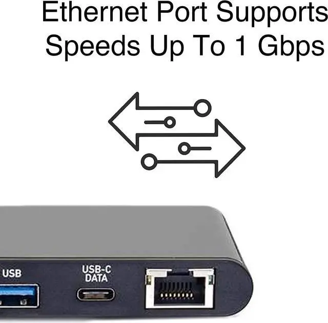 Alt view image 6 of 7 - USB-C® 6-in-1 Mini Docking Station with HDMI®, Ethernet, USB and Power Delivery up to 60W - 4K 30Hz