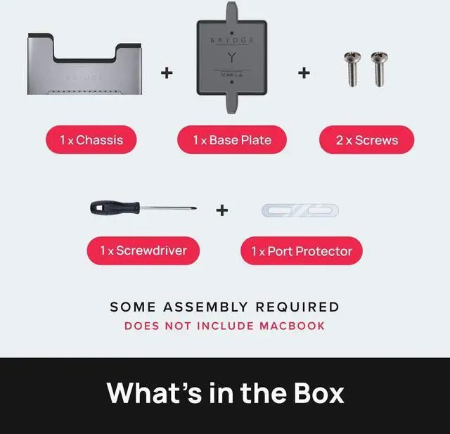 Alt view image 5 of 5 - Brydge Space-Saving Laptop Stand | Vertical Docking Station Compatible with 13-inch MacBook Pro with Touch Bar (2016-2021), 2 x Thunderbolt 3 Ports