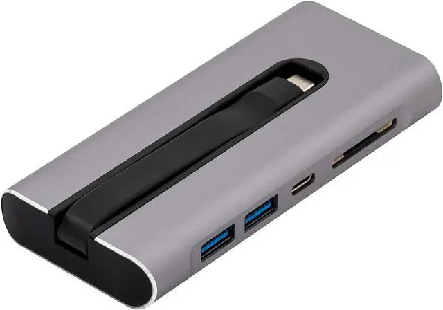 Main image of VisionTek VT300 USB-C Portable Dock - 4K HDMI 60Hz, 2X USB 3.1, 1x USB-C PD, Ethernet, SD Card Reader (901355)