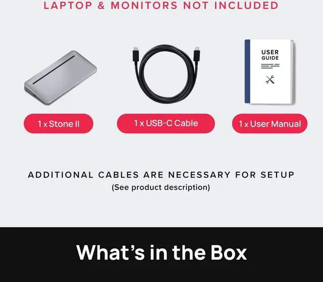 Alt view image 6 of 6 - Brydge Stone II USB-C Universal Docking Station Compatible with MacOS & Windows, Single 4K Display, HDMI Out, USB-C Speeds, 7 Ports