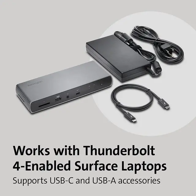 Alt view image 15 of 16 - Kensington SD5750T 90 Watt Dock for Microsoft Surface Laptop Studio Pro 8