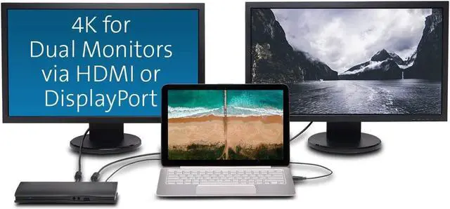 Alt view image 7 of 7 - Kensington SD4500 USB-C Universal Docking Station, Dual 4K HDMI/DisplayPort, USB 3.0 Ports, USB-C Port, Audio/Microphone, and Gigabit Ethernet for Laptop and PCs (K38230WW)