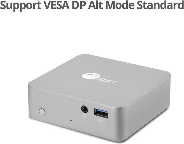 Alt view image 3 of 7 - SIIG USB-C Mini Docking Station with HDMI 4K@30Hz, Gigabit Ethernet, 4X USB 3.0 Ports, Power Delivery - 85W Laptop Charging Type-C Dock (Thunderbolt 3 Compatible for Macbooks/Windows/Chromebooks)