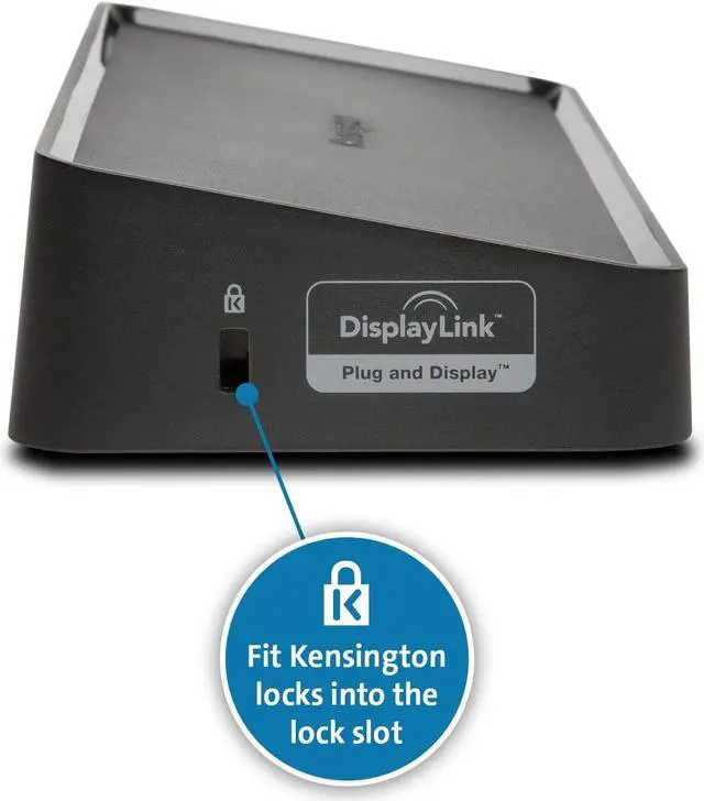 Alt view image 7 of 7 - Kensington Universal USB3.0 Mountable Dual Display Docking Station for Windows, Mac, and Surface (Dual Video HDMI & DVI / VGA, 6 USB Ports, Gigabit Ethernet, Audio)