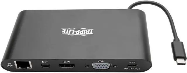 Alt view image 3 of 7 - Tripp Lite U442-DOCK1-B Docking Station - for Notebook/Tablet PC/Desktop PC/Smartphone - 60 W - USB
