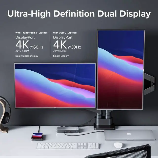 Alt view image 6 of 7 - ALOGIC Thunderbolt 3.0 / USB-C Turbo Docking Station Dual DISP 4K 60HZ (TB3DTRG2)