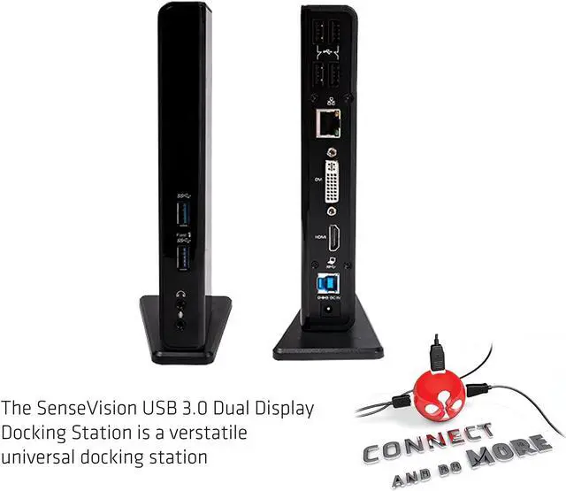 Alt view image 4 of 6 - Club3D USB 3.0 Dual Display Docking Station DVI/HDMI (CSV-3242HD)