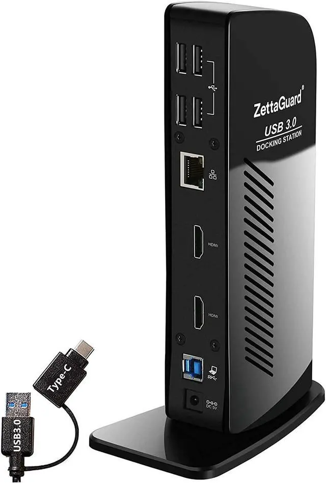 Alt view image 6 of 7 - 164-Feet HDMI Extender Bundle with ZettaGuard USB 3.0 Universal Dual 4K Display Docking Station