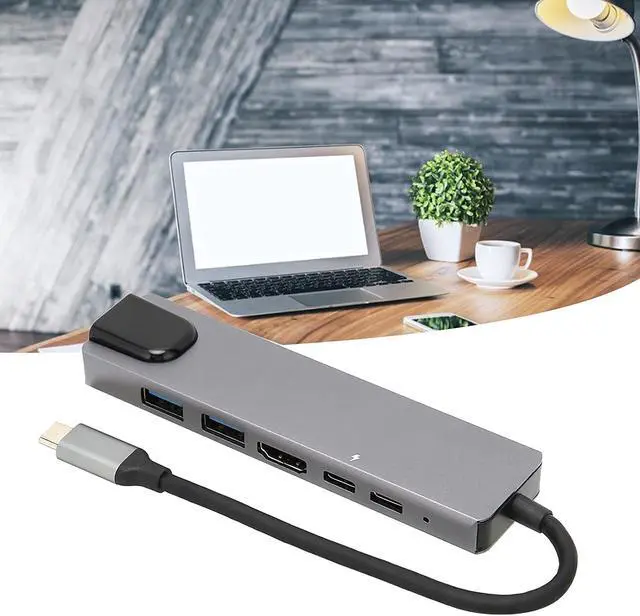 Alt view image 5 of 7 - 6 in 1 Docking USB Hub, Stable Performance Plug and Play Docking Hub Multimedia Interface for Mobile Hard Disk for Mouse for U Disk for Keyboard