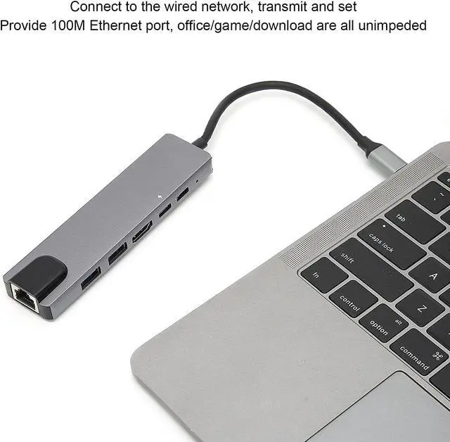 Alt view image 7 of 7 - 6 in 1 Docking USB Hub, Stable Performance Plug and Play Docking Hub Multimedia Interface for Mobile Hard Disk for Mouse for U Disk for Keyboard