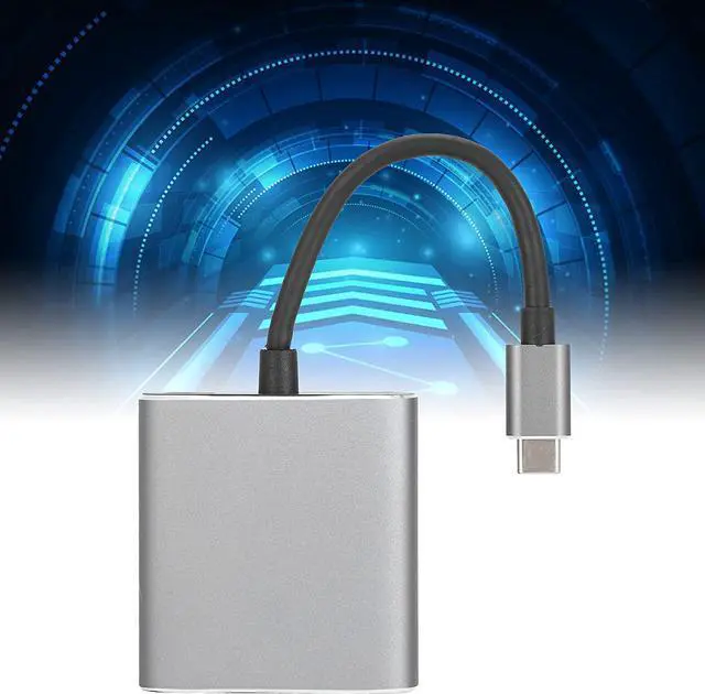 Alt view image 5 of 7 - 3 in 1 Type C Adapter, Type C to HD Multimedia Interface Docking Station with RJ45, USB 3.0, 4K Support, MetalABS Material, Sturdy Converter