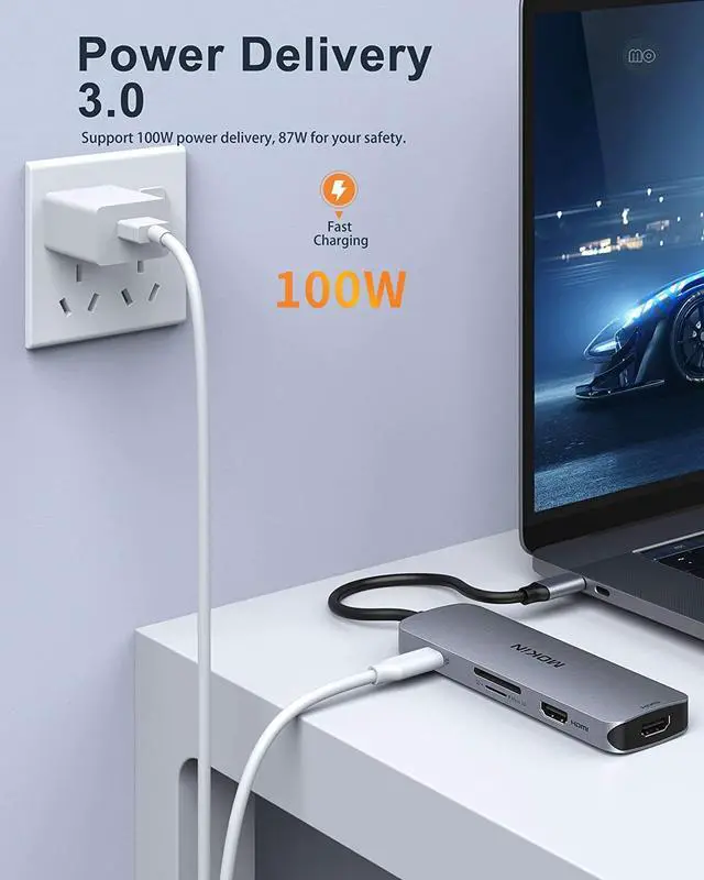 Alt view image 5 of 7 - USB C to Dual HDMI Adapter, USB C Docking Station Dual Monitors for Windows,USB C Adapter with Dual HDMI,3 USB Port,SD/TF, PD Port Compatible for Dell XPS 13/15, Lenovo Yoga,etc